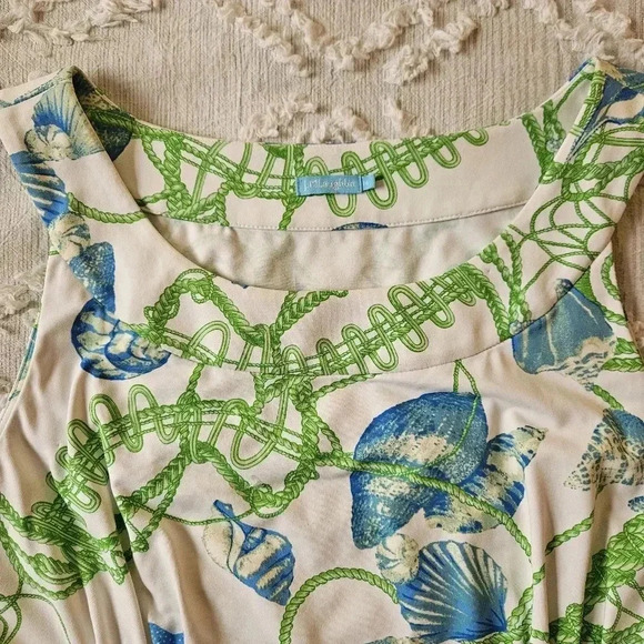 J McLaughlin Seashell Print Catalina Dress Size Medium - Picture 4 of 7